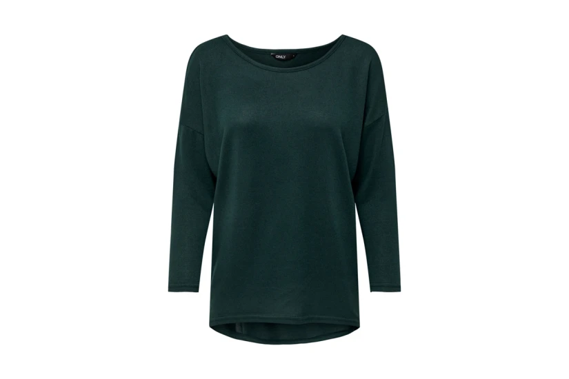 Only Onlelcos 4-5 Solid Top Jrs Μπλούζα Με Λαιμόκοψη (15124402 GREEN GABLES)