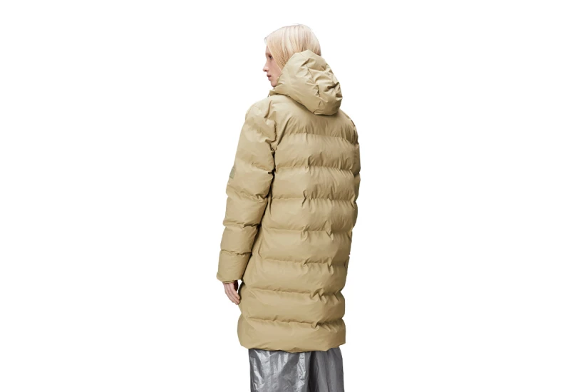 Rains Alta Long Puffer Μπουφάν με Κουκούλα Μπεζ