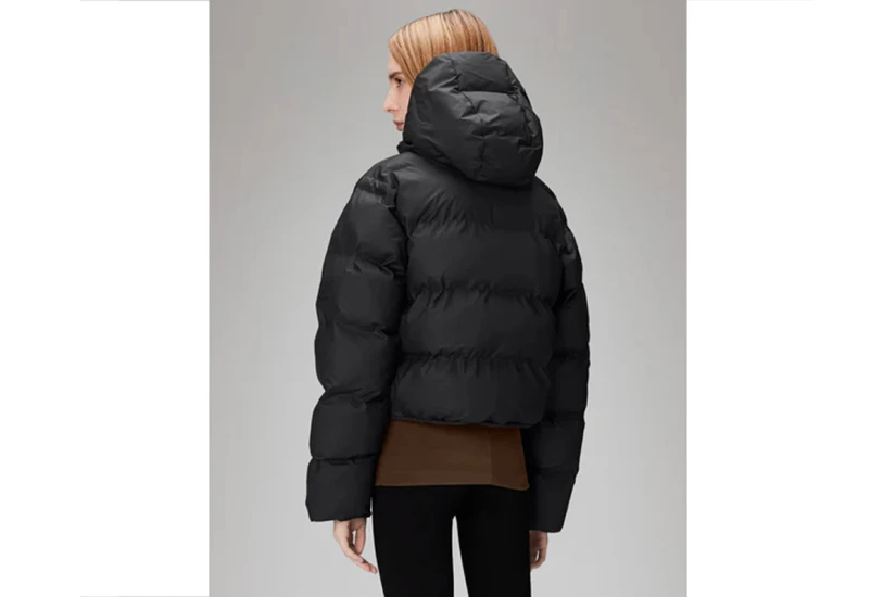 Rains Alta Short Γυναικείο Puffer Μπουφάν με Κουκούλα Μαύρο