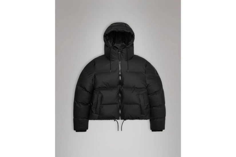 Rains Alta Short Γυναικείο Puffer Μπουφάν με Κουκούλα Μαύρο