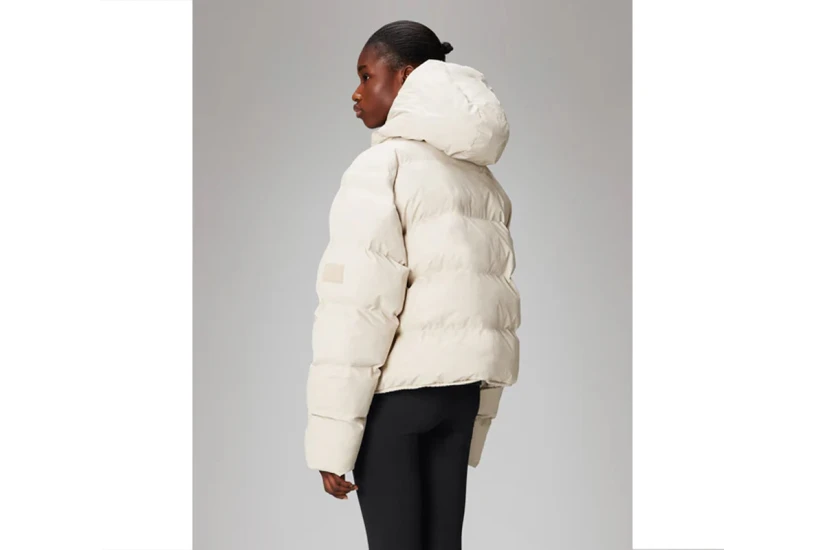 Rains Alta Short Γυναικείο Puffer Μπουφάν με Κουκούλα Μπεζ