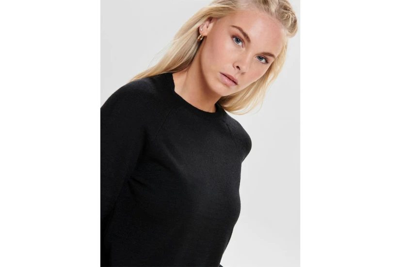 Only Onllesly Kings L-S Pullover Knt Noos Μπλούζα Πλεκτή Γυναικεί (15170427 BLACK)