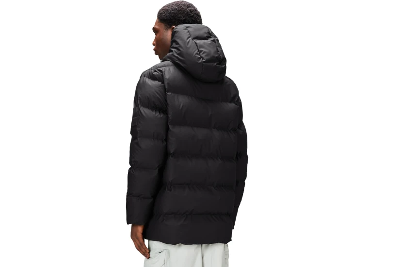 Rains Alta Παρκά Puffer Μπουφάν με Κουκούλα Μαύρο