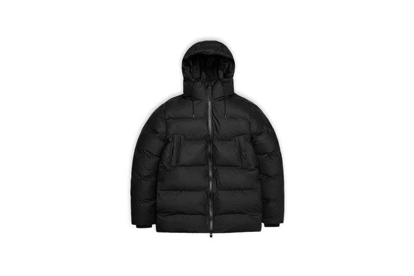 Rains Alta Παρκά Puffer Μπουφάν με Κουκούλα Μαύρο