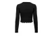 Only Onlkitty L-S Top Cropped Jrs Μπλούζα Με Λαιμόκοψη (15210610 BLACK)