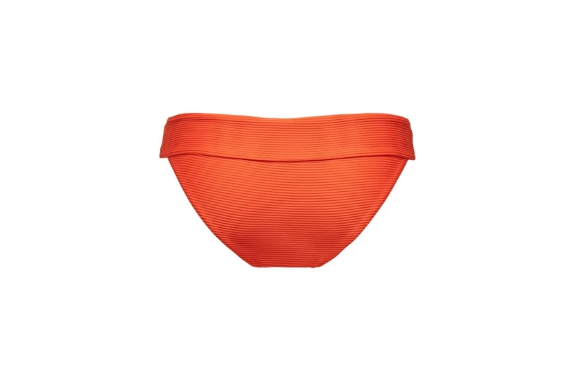 Only Onlbobby Life Rib Bikini Brief Γυναικείο Μαγιό Bikini Bottom Πορτοκαλί
