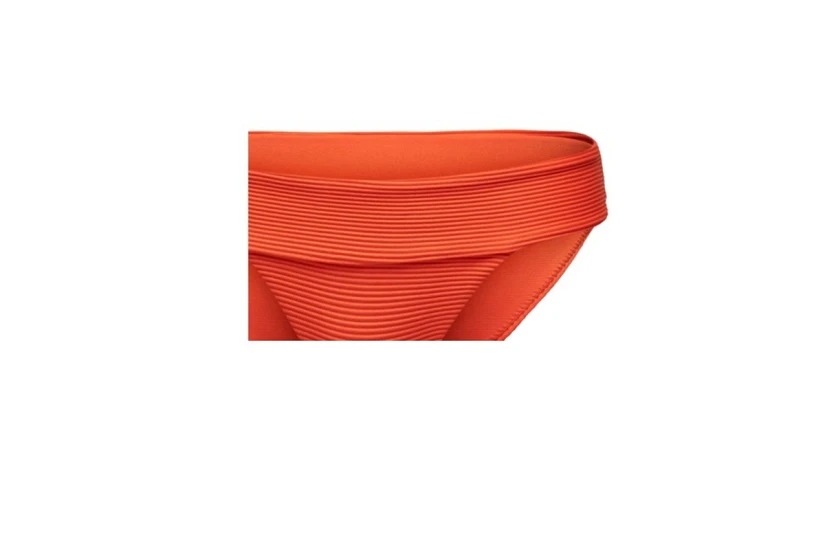 Only Onlbobby Life Rib Bikini Brief Γυναικείο Μαγιό Bikini Bottom Πορτοκαλί
