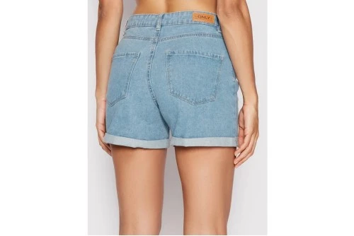 Only Onlvega Hw High Waist Σορτς Τζιν Γυναικείο (15230571 LIGHT BLUE DENIM)