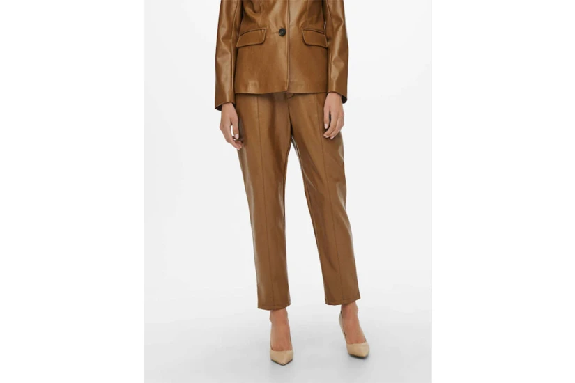 Only Onljacky Faux Leather Ancle Pant Otw Παντελόνι Casual (15235370 TOFFE)