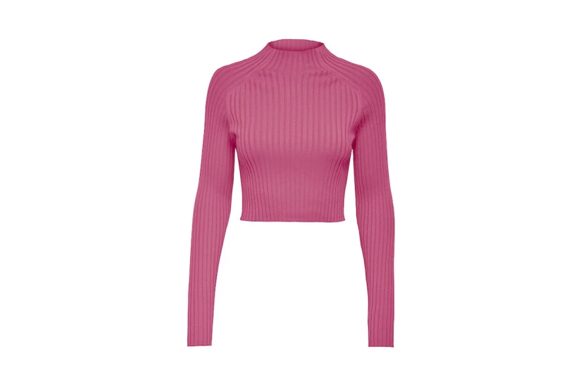Only Onlella L-S Cropped Pullover Knt Crop Top Μακρυμάνικο (15237835 PINK FLAMBE)