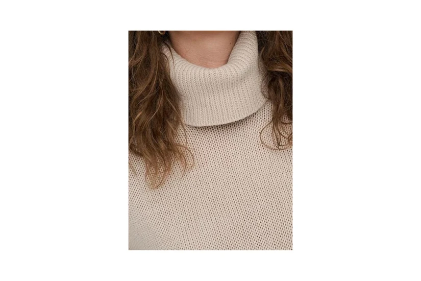Only Cowlneck Pullover Knt Noos Μπλούζα Πλεκτή Γυναικεία (15243909 PUMICE STONE)