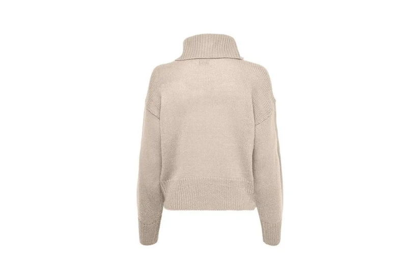 Only Cowlneck Pullover Knt Noos Μπλούζα Πλεκτή Γυναικεία (15243909 PUMICE STONE)