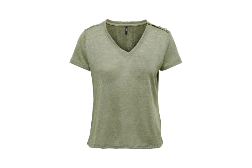 Only Onlstephi Ss Aop V  T-Shirt Γυναικείο