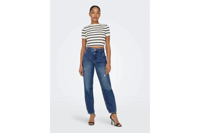 Only Onltroy Hw Carrot Παντελόνι Τζιν Γυναικείο (15249484 DARK MEDIUM BLUE)