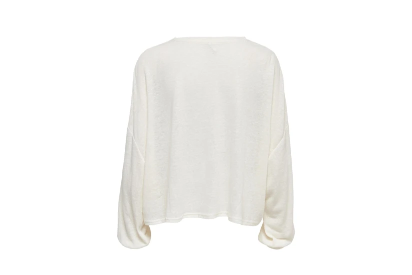Only Onltea L-S Linen Boxy Top Jrs (15252054 TOFU)