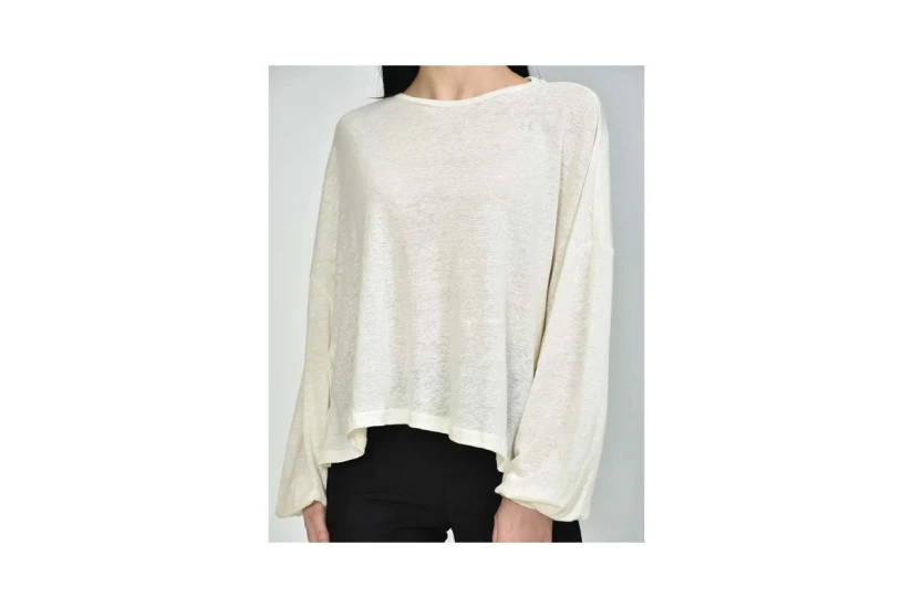 Only Onltea L-S Linen Boxy Top Jrs (15252054 TOFU)