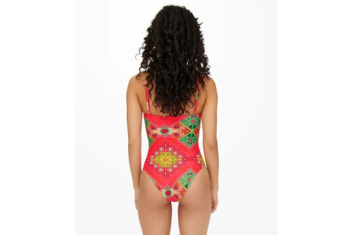 Only Onlelina Swimsuit Μαγιό Ολόσωμο Γυναικείο (15252100 DIVA PINK PATCHED)