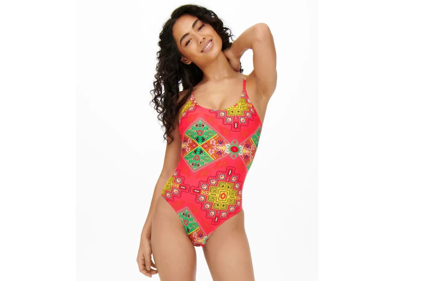 Only Onlelina Swimsuit Μαγιό Ολόσωμο Γυναικείο (15252100 DIVA PINK PATCHED)