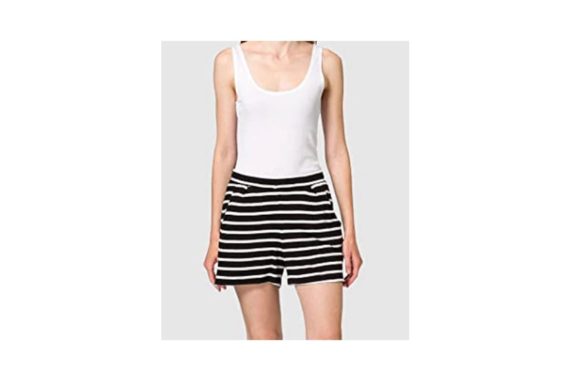 Only Onlmay High Waist Stripe Shorts Jrs Σορτς (15252605 BLACK)