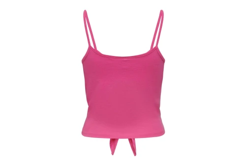 Only Onlmay S-L Short Knot Top Box Jrs Μπλούζα Αμάνικη Γυναικεία (15257464 SHOCKING PINK)
