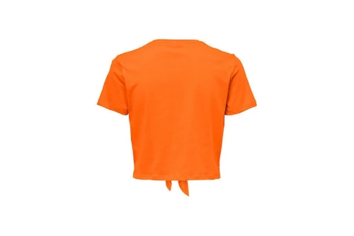 Only Onlmay S-S Short Knot Top Box Jrs Top Κοντομάνικο Γυναικείο (15257467 ORANGE PEEL)