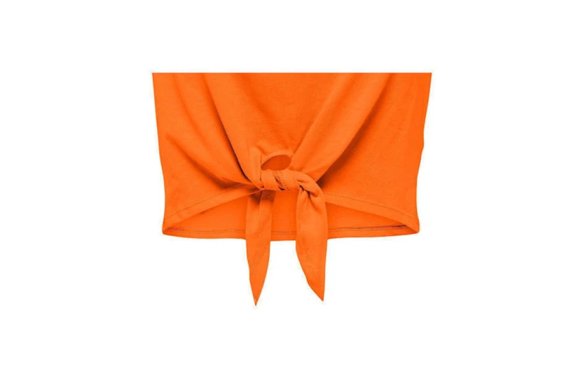 Only Onlmay Γυναικείο Κοντομάνικο Crop Top Πορτοκαλί