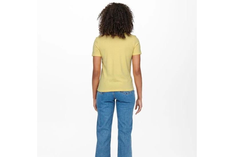 Only Onlcollie Reg Ss Cool Top Box Jrs T-Shirt (15259177 STRAW)