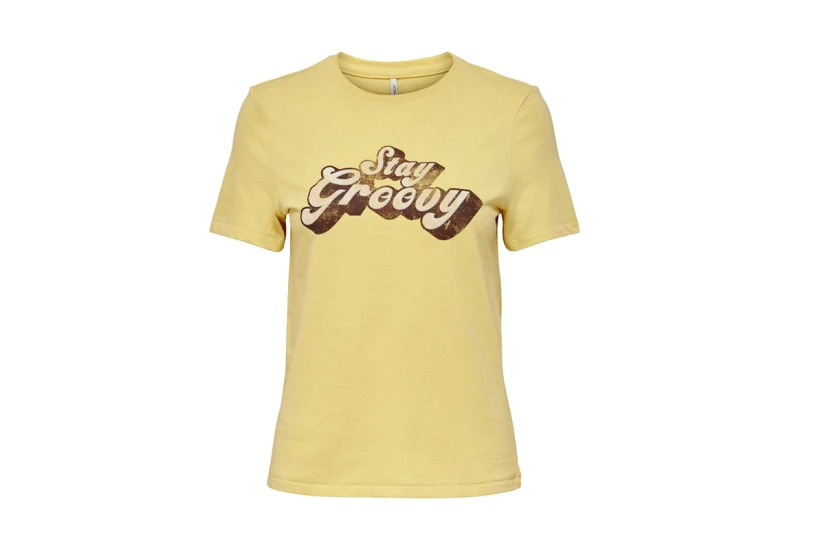 Only Onlcollie Reg Ss Cool Top Box Jrs T-Shirt (15259177 STRAW)