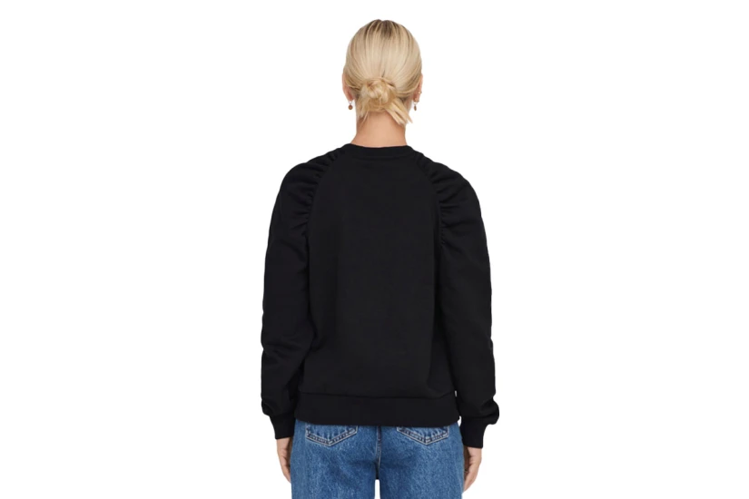 Only Onlevery L-S Rushed Sweatshirt Pnt Μπλούζα Με Λαιμόκοψη (15267722 BLACK)