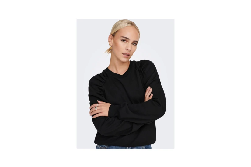 Only Onlevery L-S Rushed Sweatshirt Pnt Μπλούζα Με Λαιμόκοψη (15267722 BLACK)