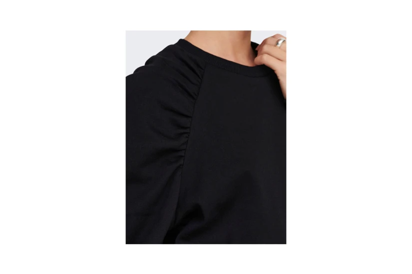 Only Onlevery L-S Rushed Sweatshirt Pnt Μπλούζα Με Λαιμόκοψη (15267722 BLACK)