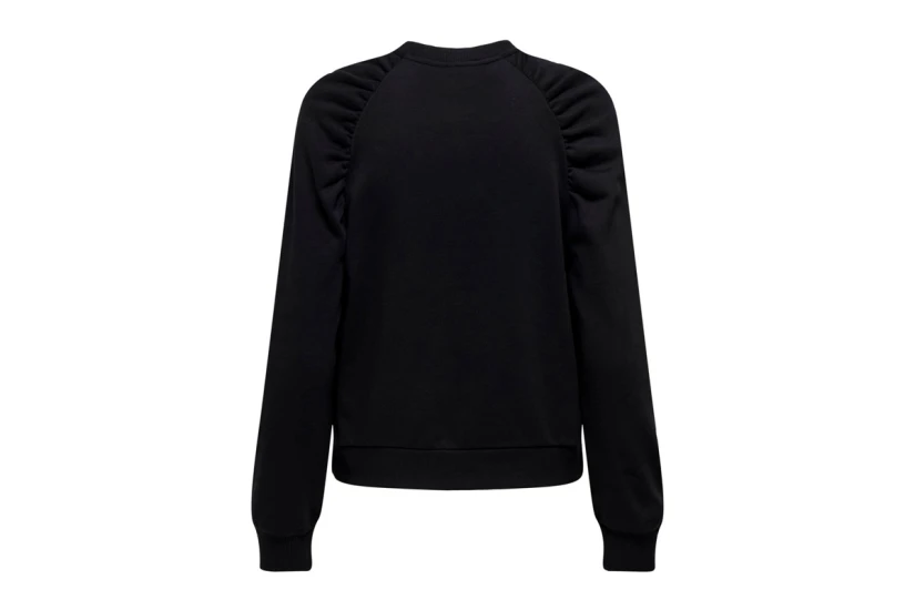 Only Onlevery L-S Rushed Sweatshirt Pnt Μπλούζα Με Λαιμόκοψη (15267722 BLACK)