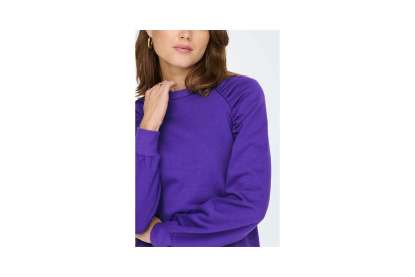 Only Onlevery L-S Rushed Sweatshirt Pnt Μπλούζα Με Λαιμόκοψη (15267722 DEEP BLUE)