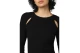 Only Aisley L-S Peek -A-Bo Μπλούζα Πλεκτή Γυναικεία (15268186 BLACK)