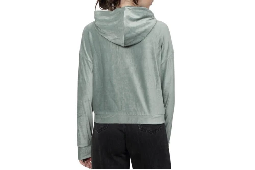 Only New Sira L-S Zip Swt Ζακέτα Βελουτέ Γυναικεία (15272537 LILY PAD)