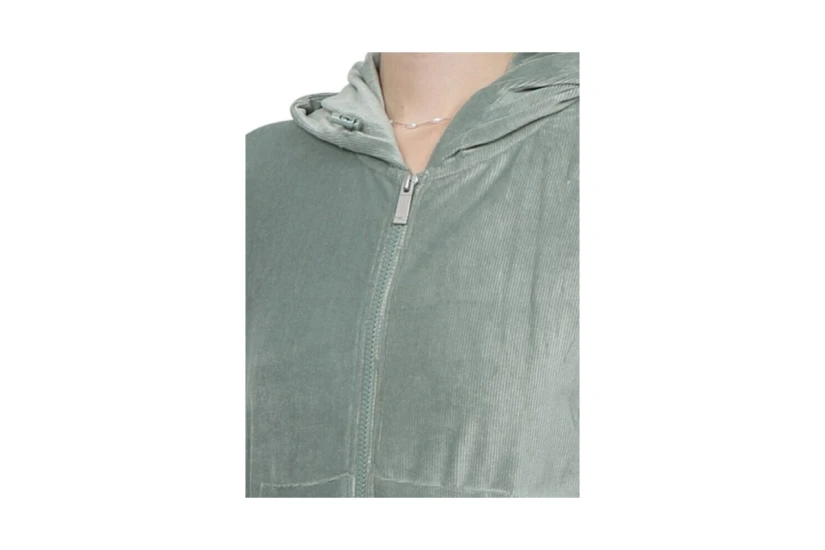 Only New Sira L-S Zip Swt Ζακέτα Βελουτέ Γυναικεία (15272537 LILY PAD)