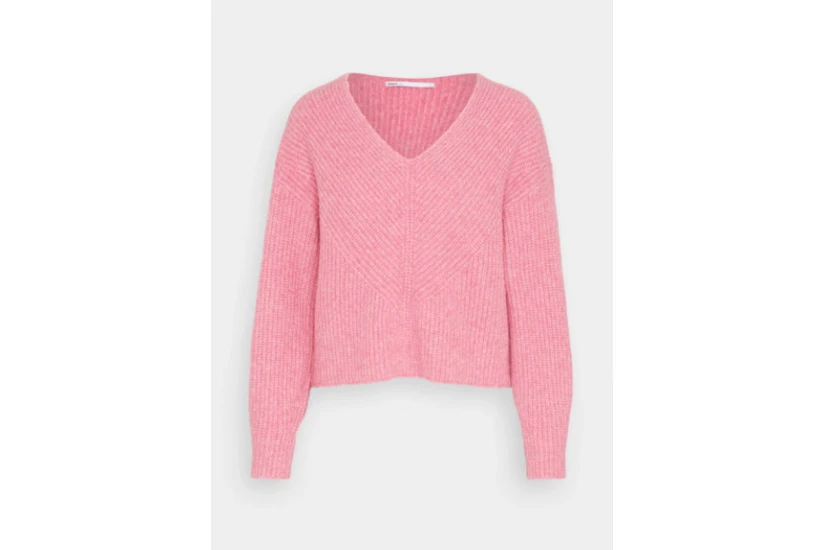 Only Onlallie Life Ls V-Neck Pullover Knt Μπλούζα Πλεκτή (15274969 AZALEA PINK)