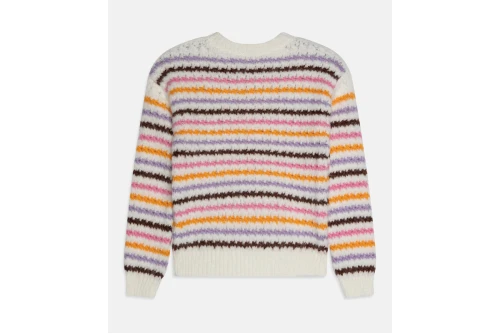 Only Onlhaley L-S Stripe Pullover Knt Μπλούζα Πλεκτή (15277228 CLOUD DANCER-POTTING)