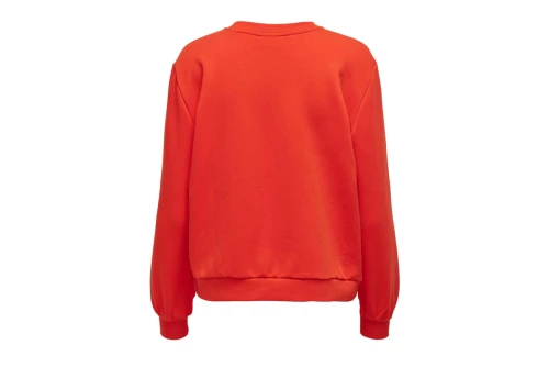 Only Onlword L-S O-Neck Box Swt Μπλούζα Με Λαιμόκοψη (15279833 ORANGE COM-LOVE)