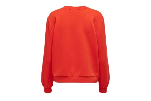 Only Onlword L-S O-Neck Box Swt Μπλούζα Με Λαιμόκοψη (15279833 ORANGE COM-LOVE)