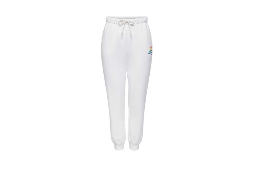 Only Word Pant Box Swt Παντελόνι Φόρμας Γυναικείο (15279837 BRIGHT WHITE-EMBRACE)