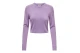 Only Onlsunny Ls Short O-Neck Cc Knt Μπλούζα Πλεκτή (15281413 PURPLE ROSE)