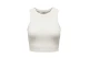 Only Γυναικείο Αμάνικο Crop Top Εκρού