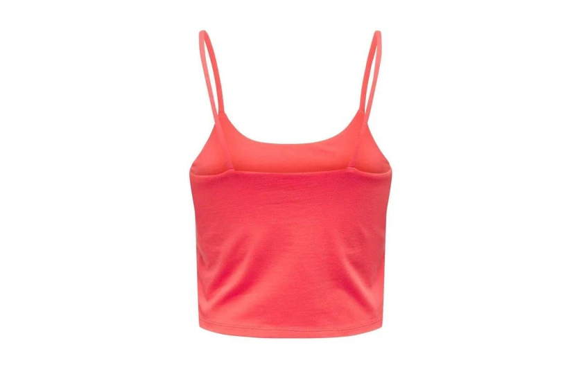 Only Onllesly Γυναικείο Αμάνικο Crop Top Κοραλλί