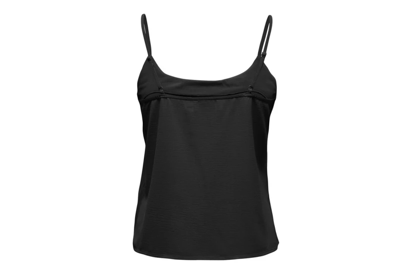Only Onlmette Singlet Top Woven Γυναικεία Αμάνικη Μπλούζα Μαύρη