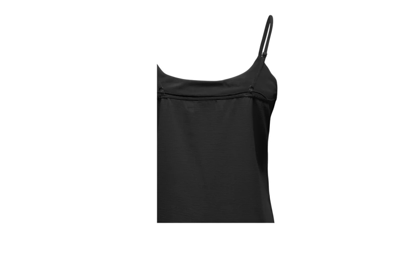 Only Onlmette Singlet Top Woven Γυναικεία Αμάνικη Μπλούζα Μαύρη