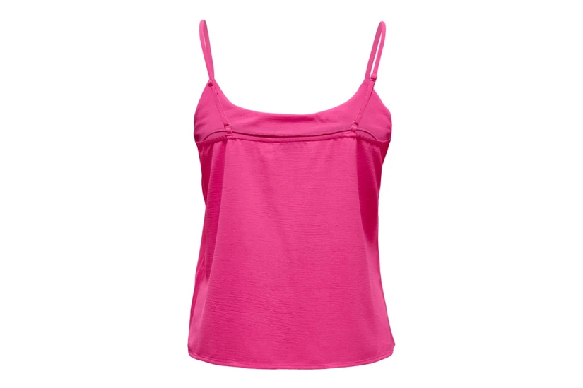 Only Onlmette Singlet Top Woven Γυναικεία Αμάνικη Μπλούζα Φούξια