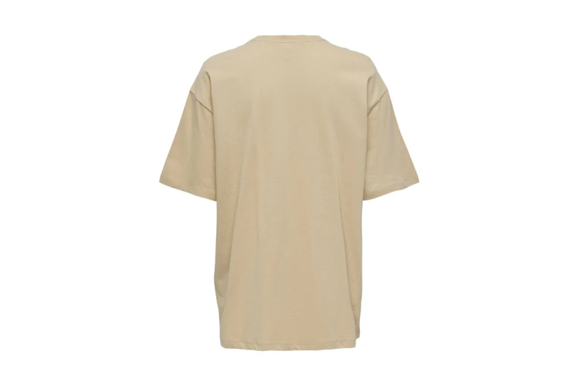 Only Onlluna S-S Print Top Box Jrs T-Shirt Γυναικείο (15286655 PEBBLE-DESERT)