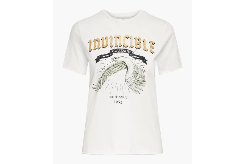 Only Onllucy Γυναικείο Κοντομάνικο T-Shirt Λευκό