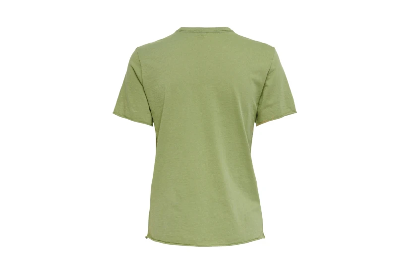 Only Onllucy Γυναικείο Κοντομάνικο T-Shirt Λαδί, Κίτρινο, Πορτοκαλί, Γκρι